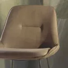 Taburete de diseño moderno con trineo de metal pintado - Ines viadurini