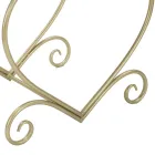 Taburete bajo de hierro dorado con asiento tapizado en tela - Dimentico viadurini