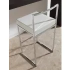 Taburete fijo de piel sintética, diseño moderno H 65 cm - Alina viadurini