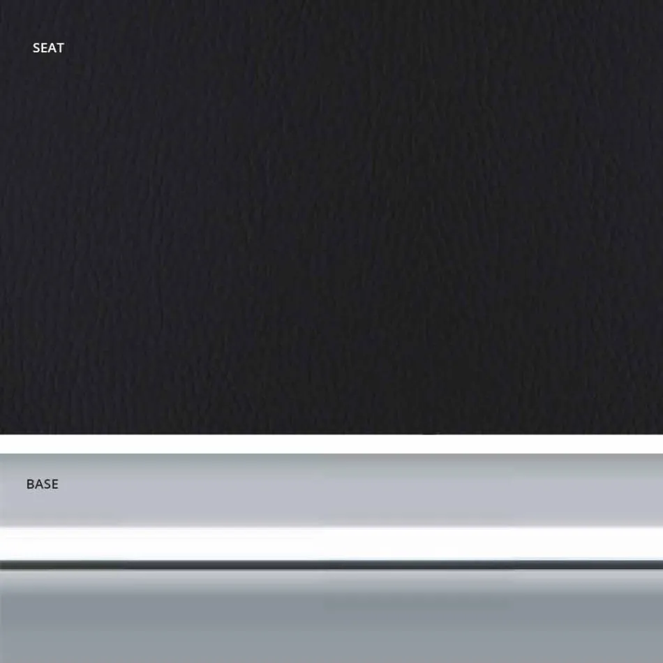 Taburete fijo de piel sintética, diseño moderno H 65 cm - Alina viadurini