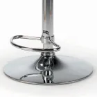 Taburete giratorio y regulable en altura en terciopelo y acero - Alassio viadurini