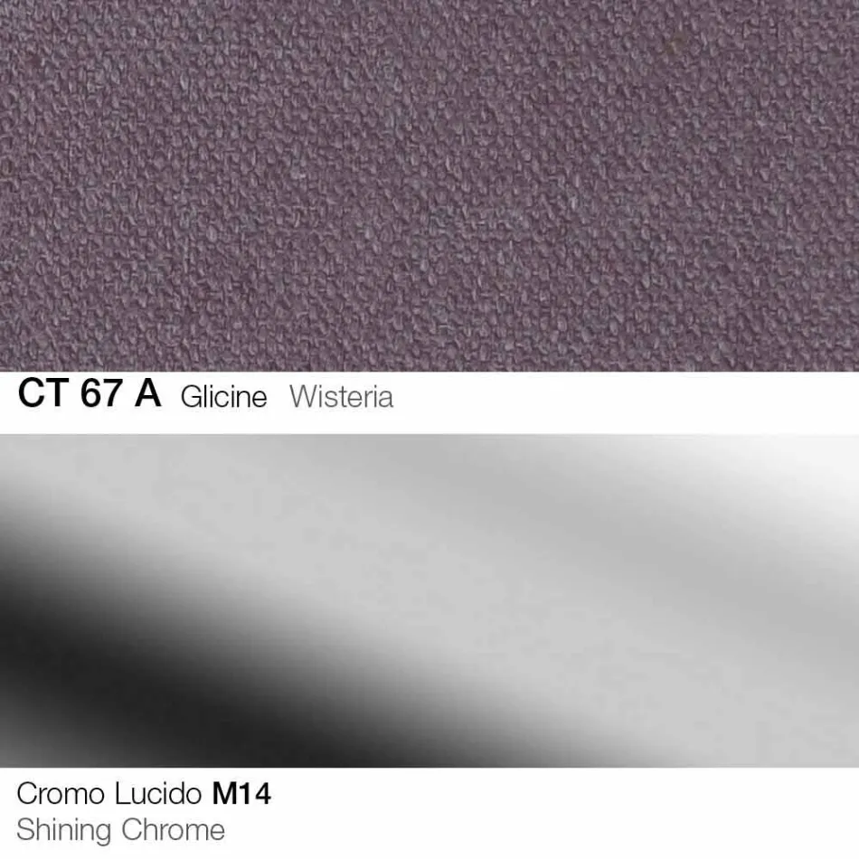 Taburete giratorio de tela y acero con elevador de gas Made in Italy - Marchesi viadurini