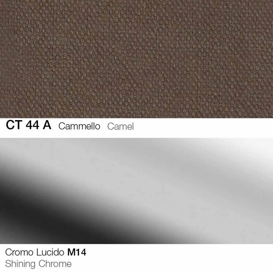 Taburete giratorio de tela y acero con elevador de gas Made in Italy - Marchesi viadurini