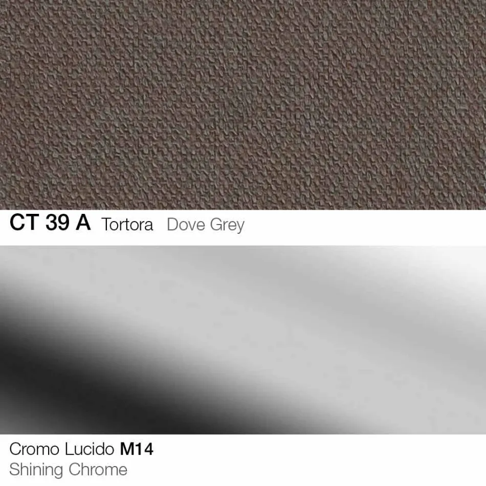 Taburete giratorio de tela y acero con elevador de gas Made in Italy - Marchesi viadurini