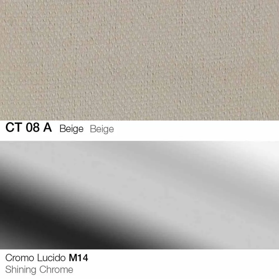 Taburete giratorio de tela y acero con elevador de gas Made in Italy - Marchesi viadurini