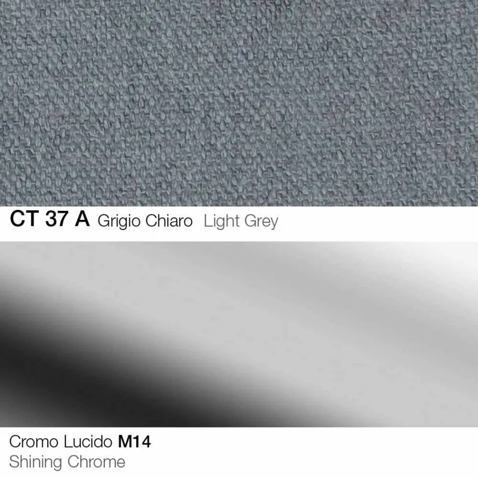 Taburete giratorio de tela y acero con elevador de gas Made in Italy - Marchesi viadurini