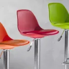 Taburete en polipropileno, diseño moderno y elevable - rosa viadurini