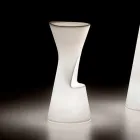 Taburete de exterior luminoso en polietileno con LED Made in Italy - Desmond viadurini