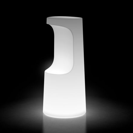 Taburete luminoso de exterior en polietileno con luz LED Made in Italy - Forlina viadurini