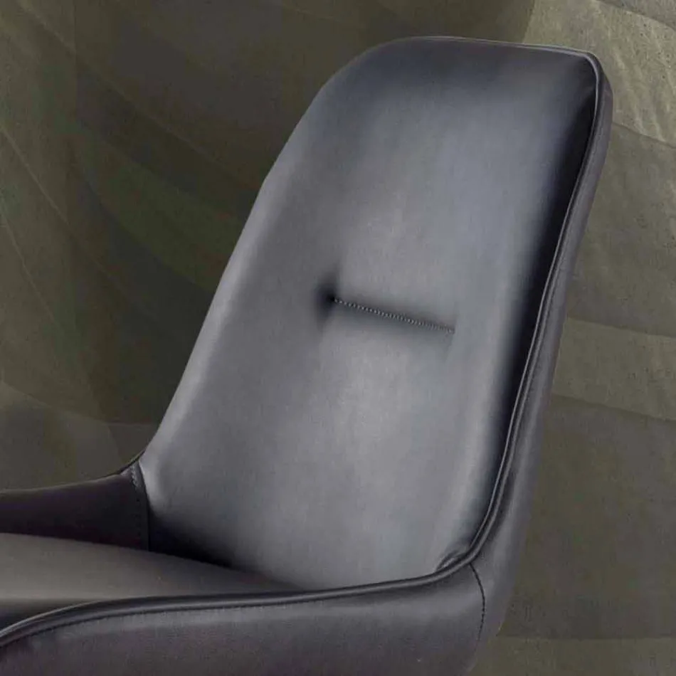 Taburete moderno H 80 cm, Asiento en Ecoleather Nabuk - Ines viadurini