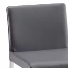 Taburete moderno de cuero ecológico Alwyn H de 94 cm, fabricado íntegramente en Italia viadurini