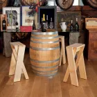 Taburete plegable y apilable de fresno macizo - Write viadurini