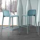 Taburete de resina H65 y fibra de vidrio de diseño moderno hecho en Italia Grosseto viadurini