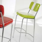 heces clásica de 50 años de piel sintética con una banda central blanca Banda viadurini