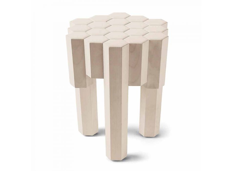 Taburete de diseño de madera maciza / mesa de centro, L38xD38 cm, Begga viadurini