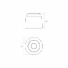 Rociador de ducha redondo de techo fabricado en Luxolid Italia, Ruda viadurini