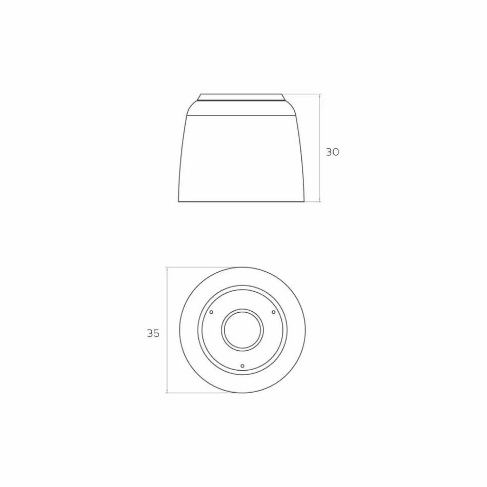 Rociador de ducha redondo de techo fabricado en Luxolid Italia, Ruda viadurini