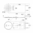 Cabezal de ducha de pared de acero ultradelgado moderno Made in Italy - Cassio viadurini