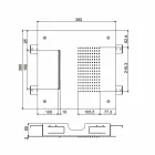 Cabezal de ducha de techo de acero con doble chorro Made in Italy - Quinto viadurini