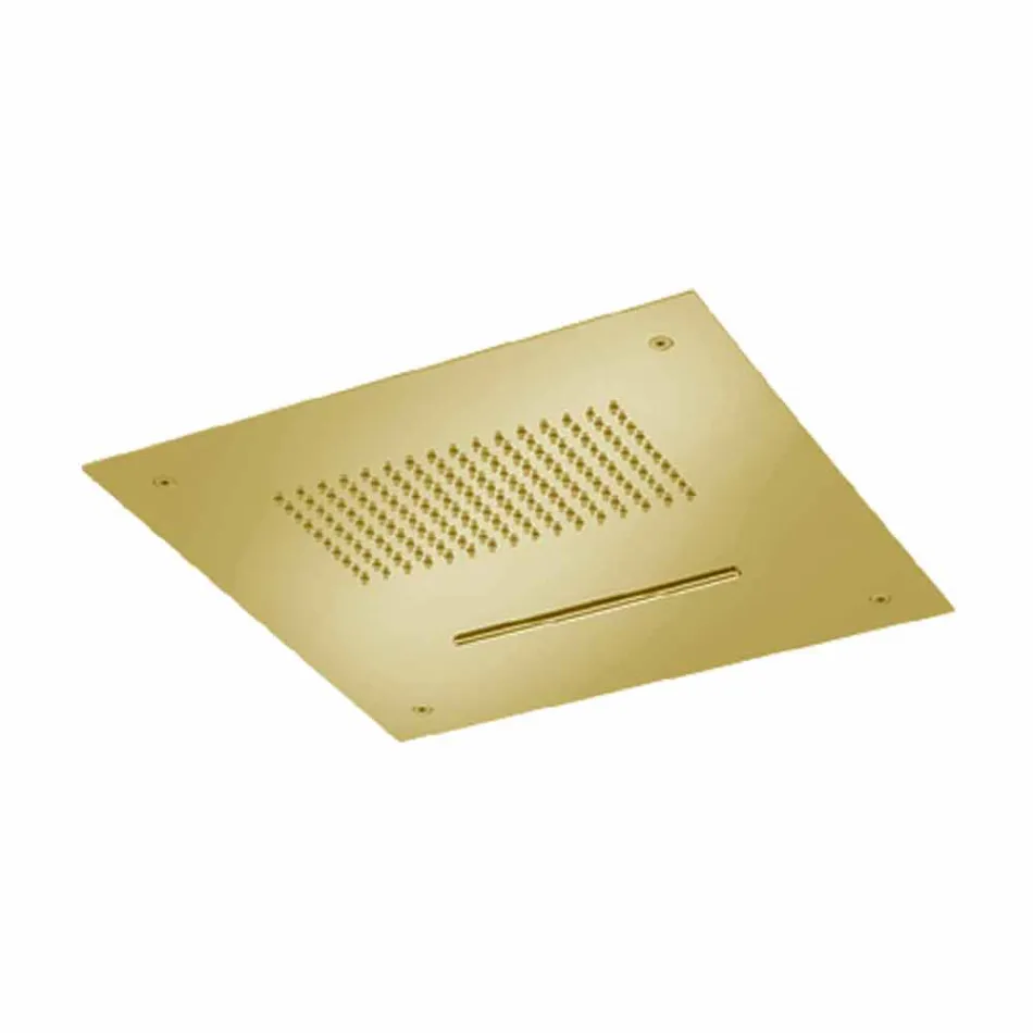 Cabezal de ducha de techo de acero con doble chorro Made in Italy - Quinto viadurini