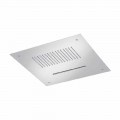 Cabezal de ducha de techo de acero con doble chorro Made in Italy - Quinto