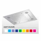 Cabezal de ducha de acero con cromoterapia y Bluetooth Made in Italy - Elbo viadurini