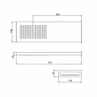 Cabezal de ducha de acero con chorro de lluvia Made in Italy - Nairobi viadurini