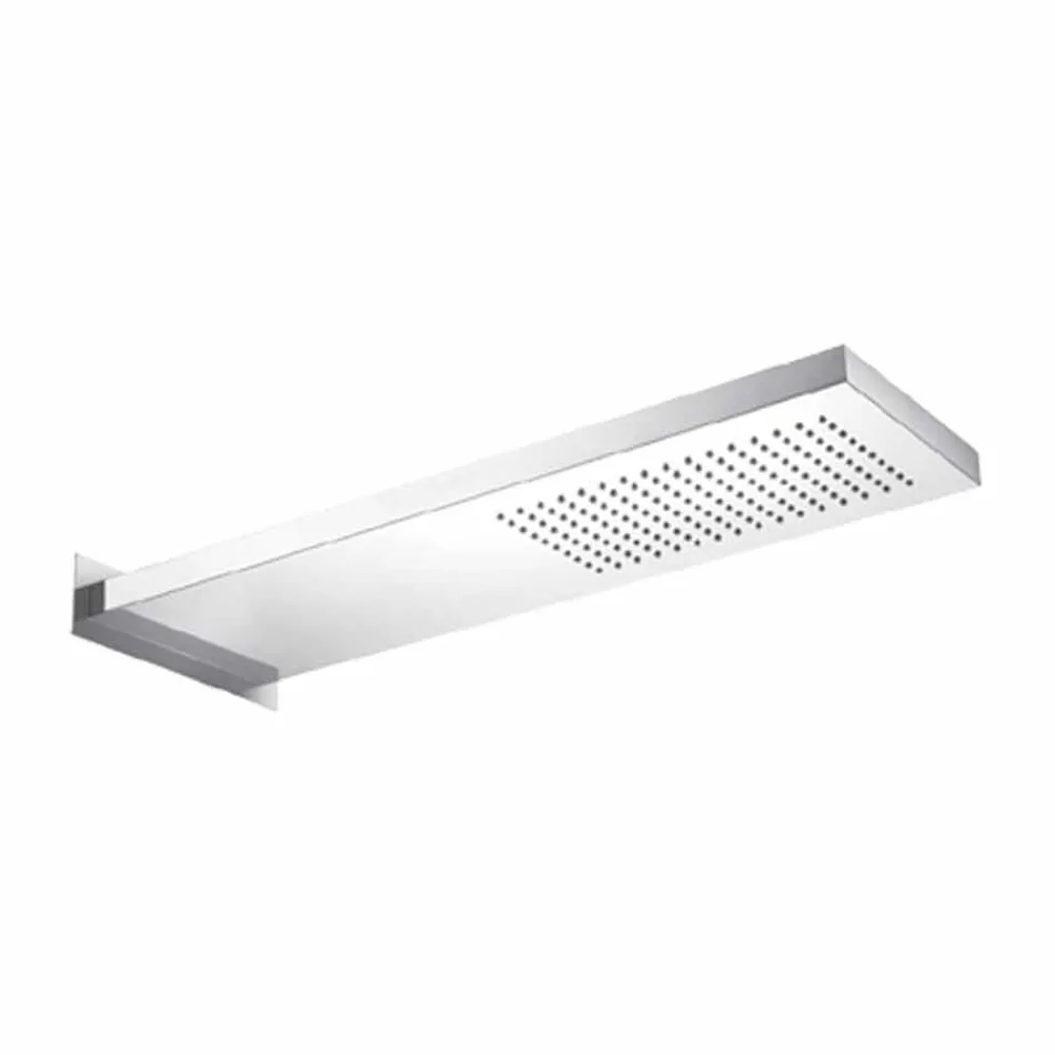 Cabezal de ducha de acero con chorro de lluvia Made in Italy - Nairobi viadurini