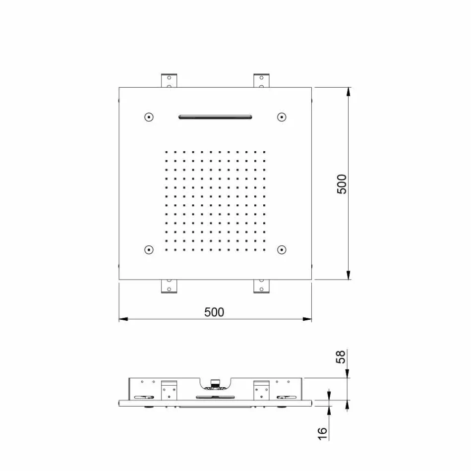 Cabezal de ducha de acero inoxidable con cromoterapia Made in Italy - Solver viadurini