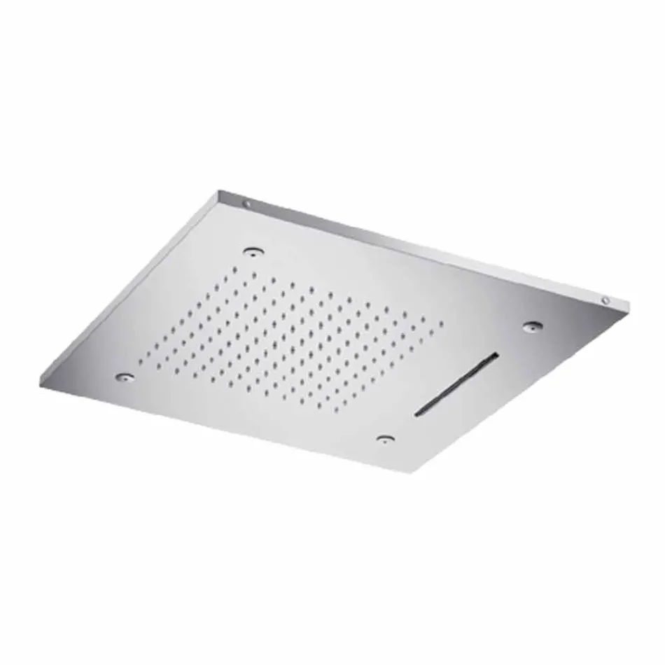 Cabezal de ducha de acero inoxidable con cromoterapia Made in Italy - Solver viadurini