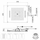 Cabezal de ducha moderno de cuatro funciones Bossini Dream viadurini