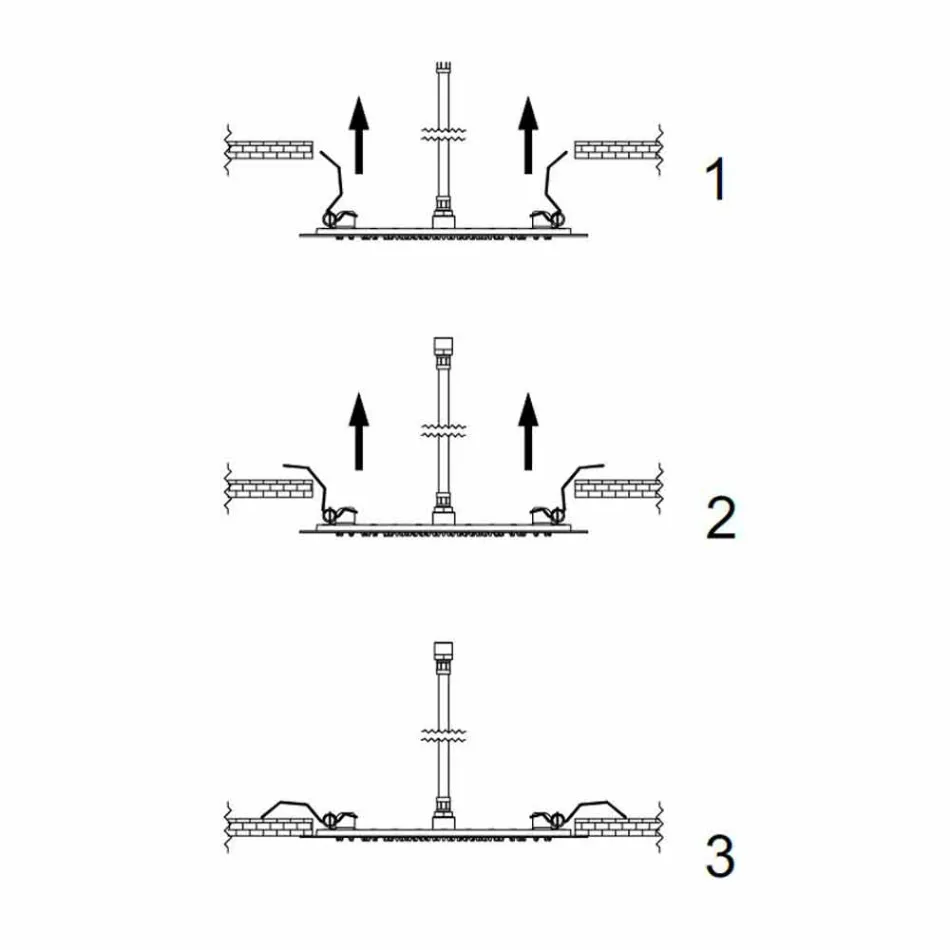 Cabezal de ducha de techo cuadrado en acero Made in Italy - Almidón viadurini