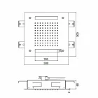 Cabezal de ducha cuadrado de acero inoxidable con cromoterapia Made in Italy - Bilbo viadurini