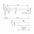 Cabezal de ducha de pared redondo en latón estilo clásico Made in Italy - Betto viadurini