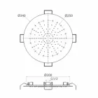 Cabezal de ducha de techo redondo en acero moderno Made in Italy - Damian viadurini