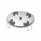 Cabezal de ducha de techo redondo en acero moderno Made in Italy - Damian viadurini