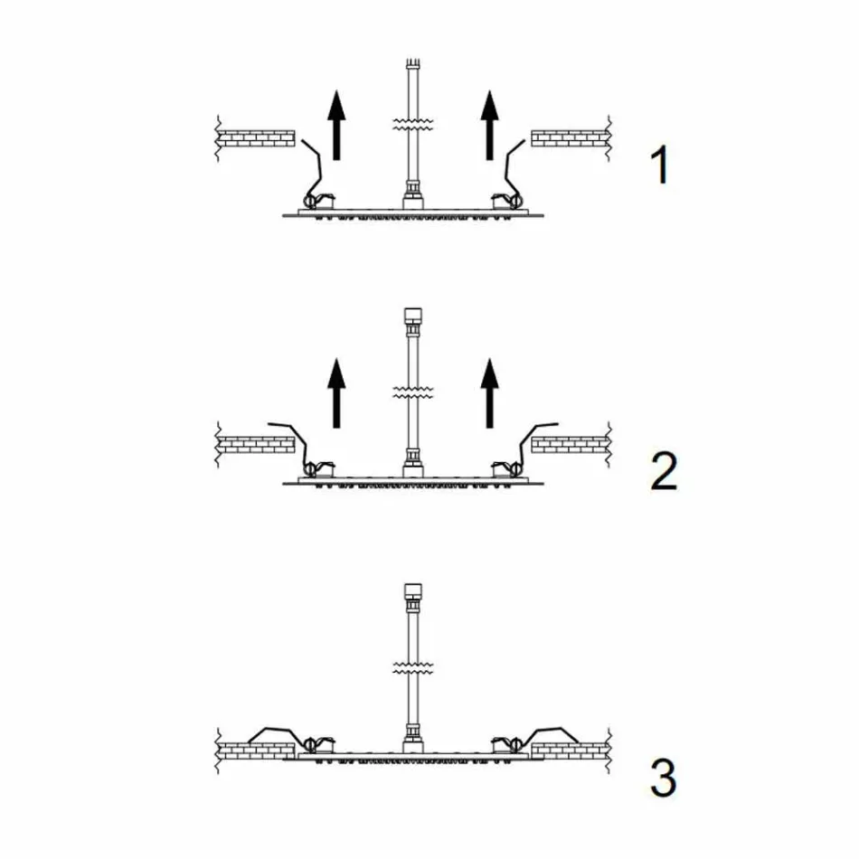 Cabezal de ducha de techo redondo en acero moderno Made in Italy - Damian viadurini