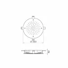 Cabezal de ducha redondo de un solo chorro en acero inoxidable Made in Italy - Sulphur viadurini