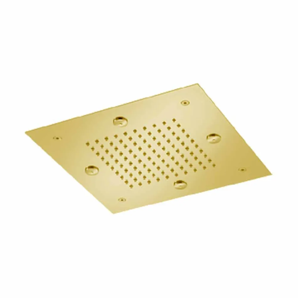 Cabezal de ducha de acero con chorro de lluvia y nebulizadores Made in Italy - Selmo viadurini