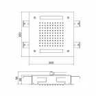 Cabezal de ducha de un solo chorro de acero inoxidable con cromoterapia LED Made in Italy - Sauron viadurini