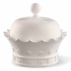 Adorno de cerámica hecho a mano en forma de corona Made in Italy - Kingo viadurini
