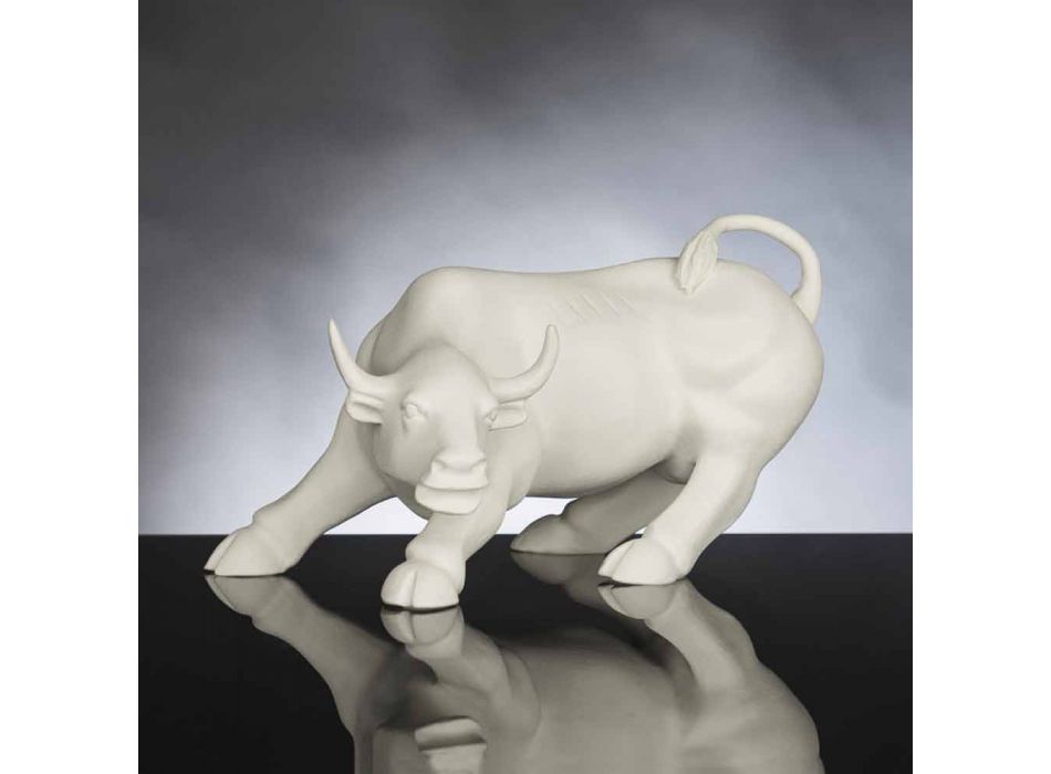 Adorno de cerámica hecho a mano en forma de toro Made in Italy - Bulino viadurini