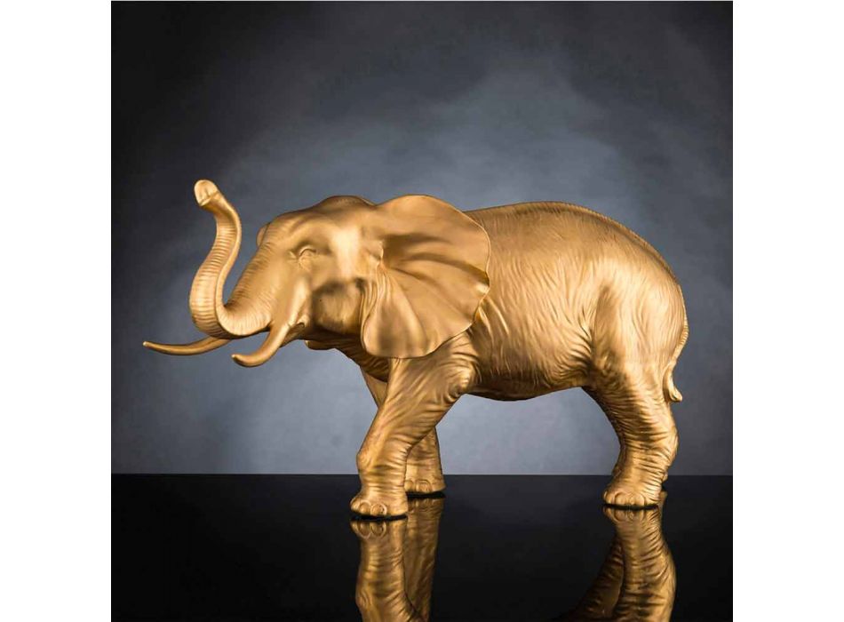 Adorno de cerámica en forma de elefante hecho a mano Made in Italy - Fante viadurini