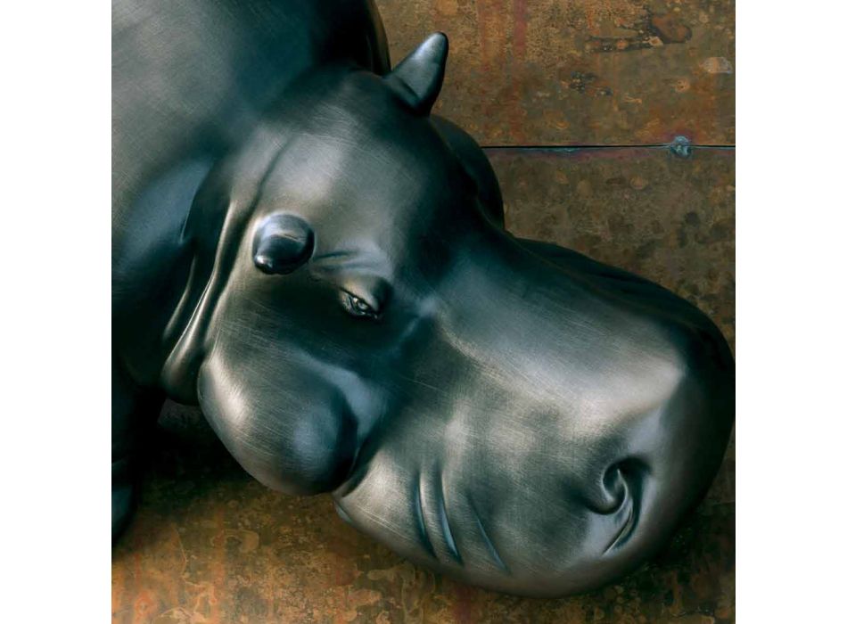 Adornos de cerámica en forma de hipopótamo, Made in Italy - Savage viadurini