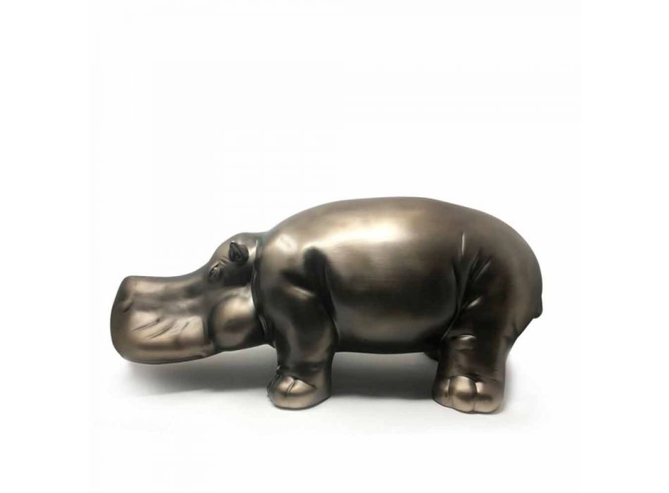 Adornos de cerámica en forma de hipopótamo, Made in Italy - Savage viadurini