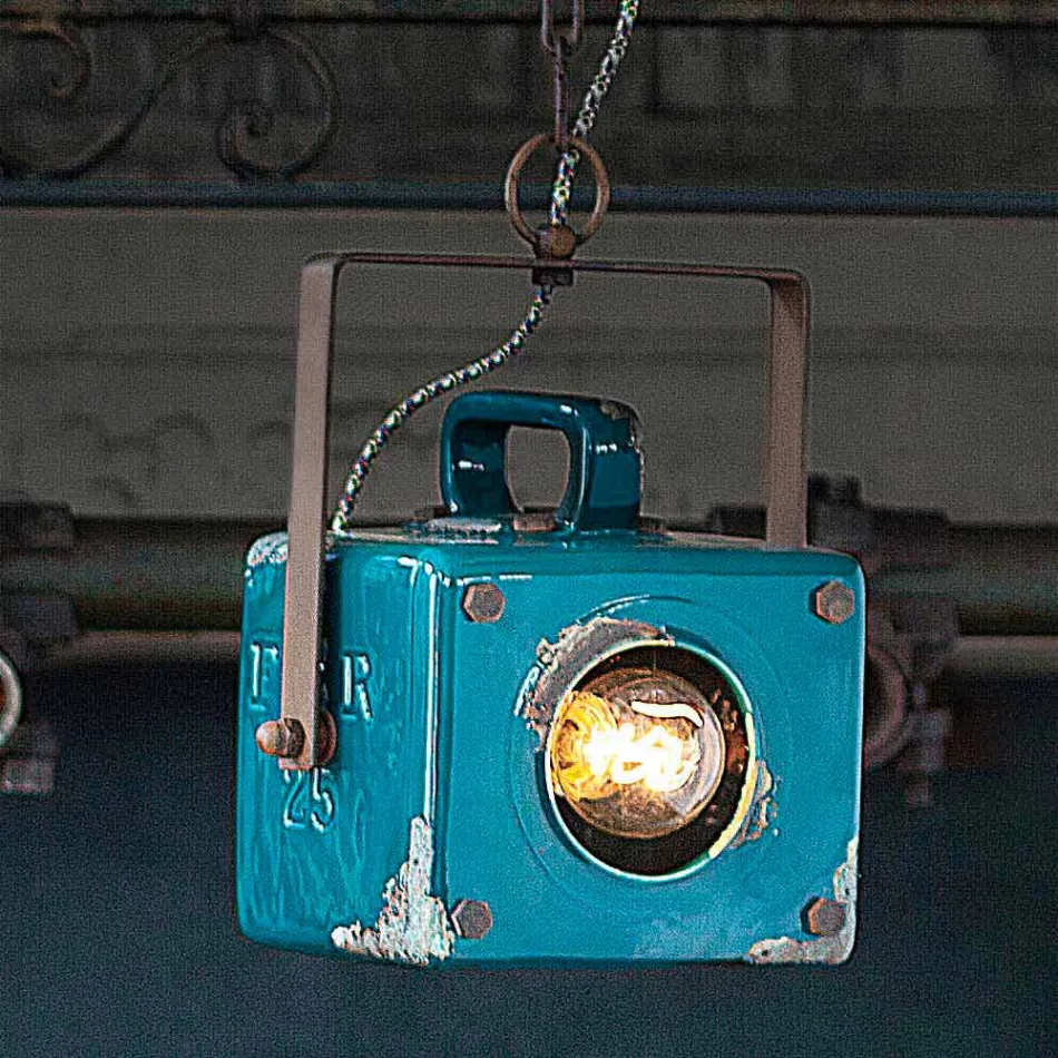 Suspensión diseño centro de atención de cerámica de la vendimia y hierro Allie viadurini