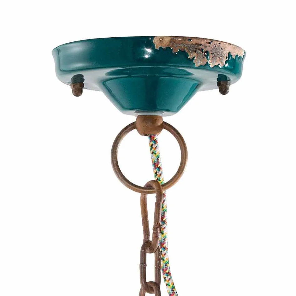 Suspensión diseño centro de atención de cerámica de la vendimia y hierro Allie viadurini