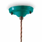 suspensión cerámica de color y latón antiguo Maya Ferroluce viadurini