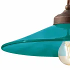 suspensión cerámica de color y latón antiguo Maya Ferroluce viadurini