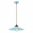 suspensión cerámica de color y latón antiguo Maya Ferroluce viadurini